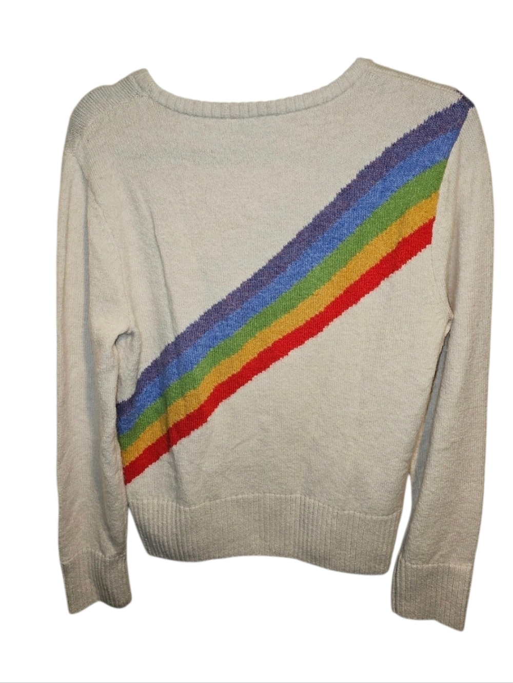 SkinnyGirl Sz. Large White/rainbow Sweater - Picture 2 of 6